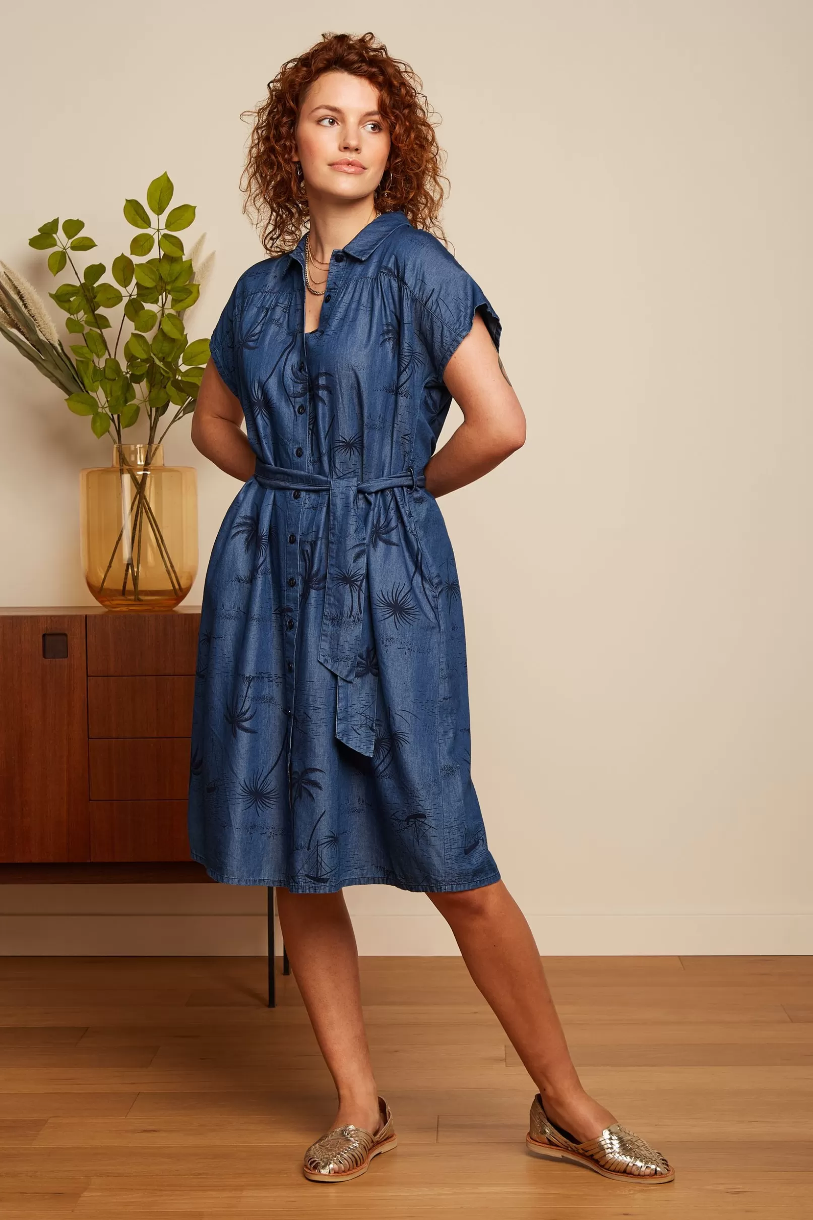 Jurken*King Louie Amy Dress Daytrip Denim Blue