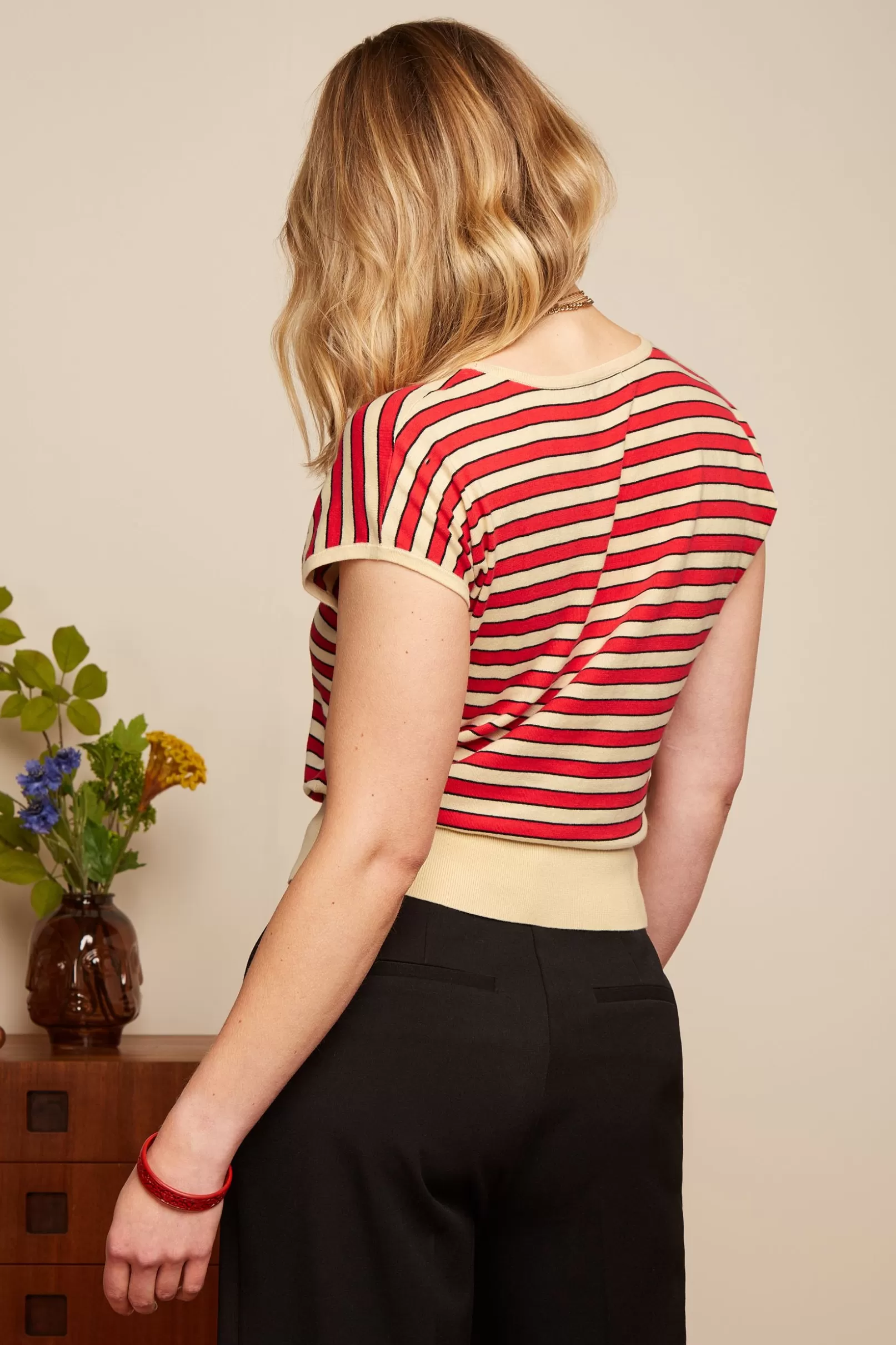 Tops & Shirts*King Louie Ann Top Port Stripe Fiery Red