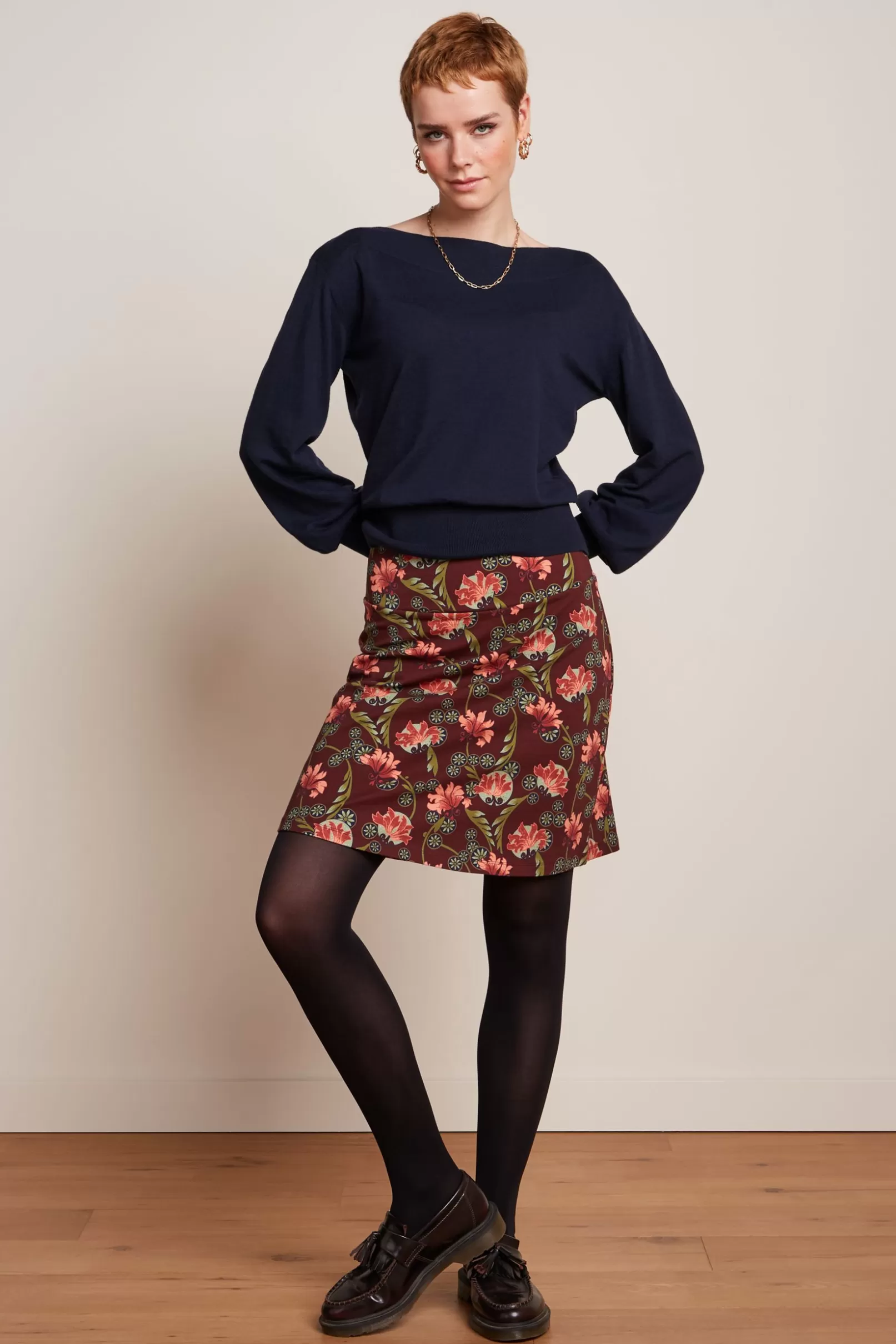 Rokken*King Louie Border Skirt Shanty Cabernet Red