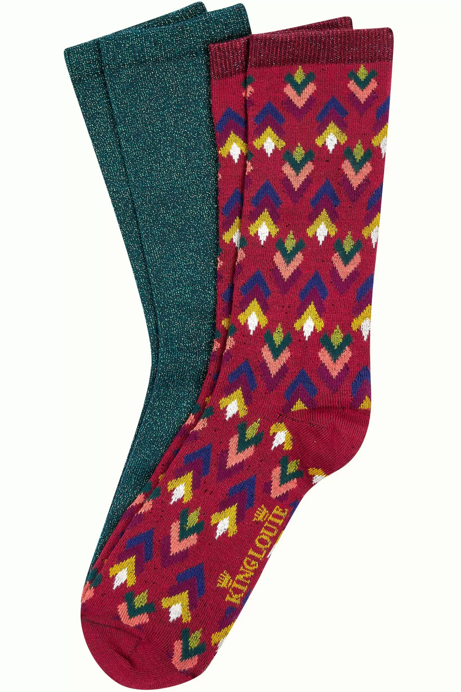 Accessoires*King Louie Socks 2-Pack Ollie Cabernet Red