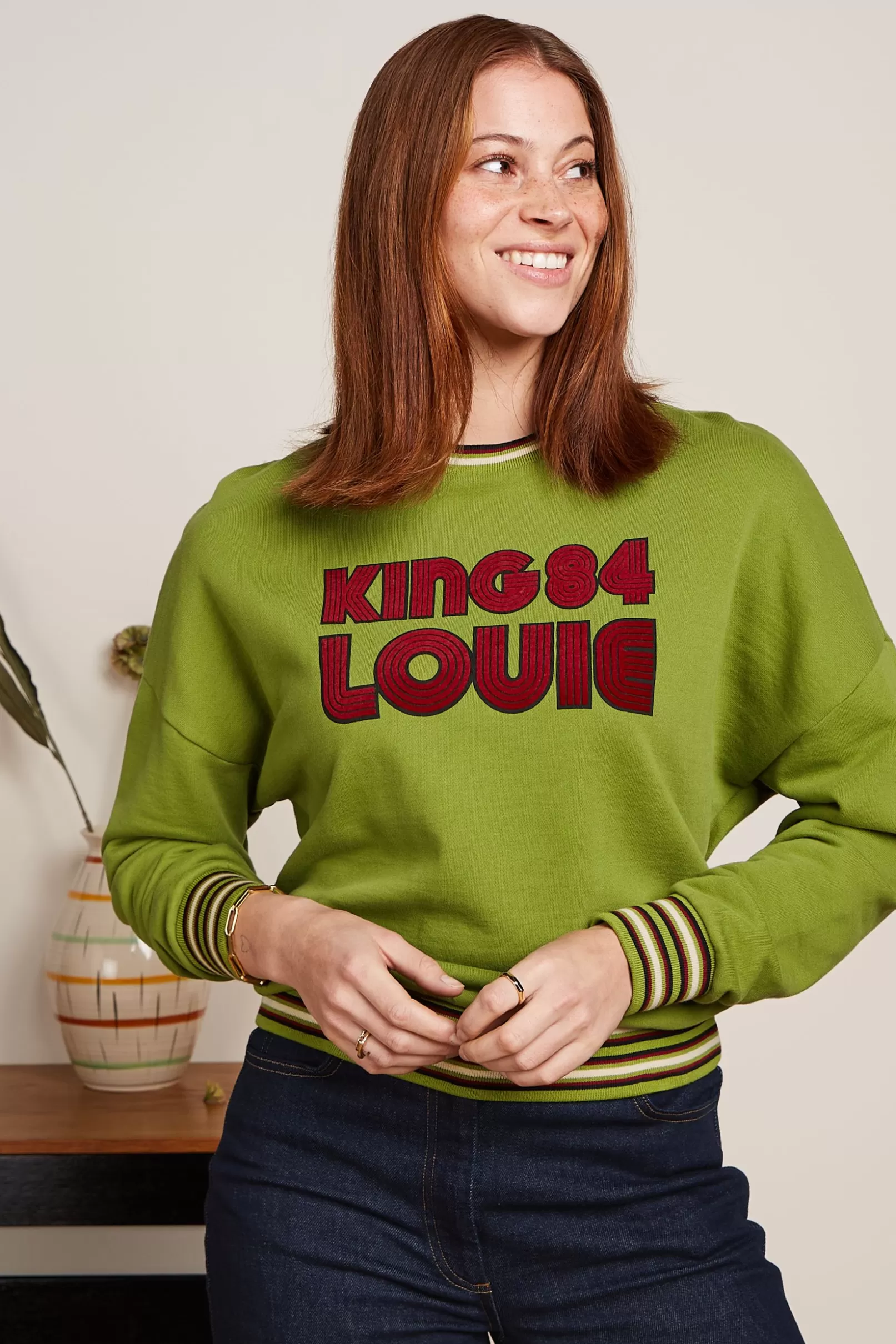 Truien*King Louie Valentina Sweater Peachy Posey Green